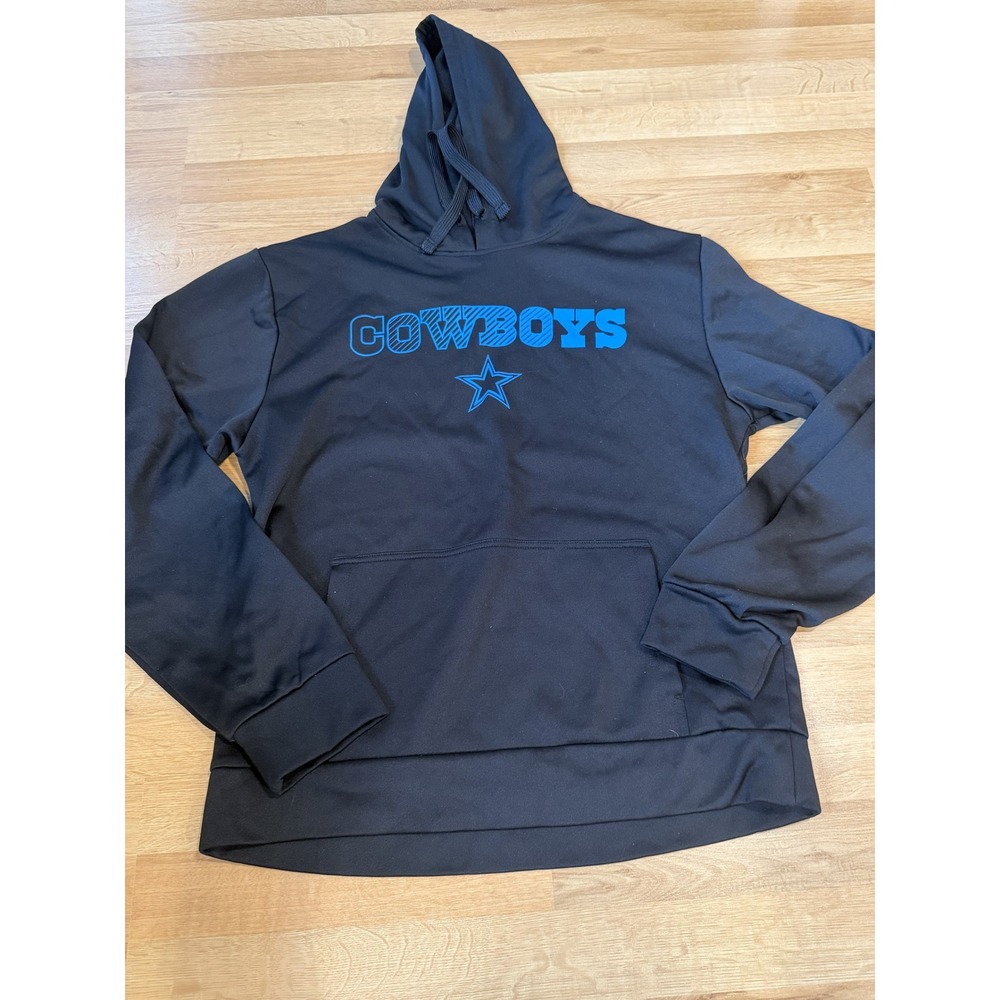 Dallas Cowboys Hoodie Mens Black Blue Star Logo Pullover Sweatshirt NFL Fan Gear